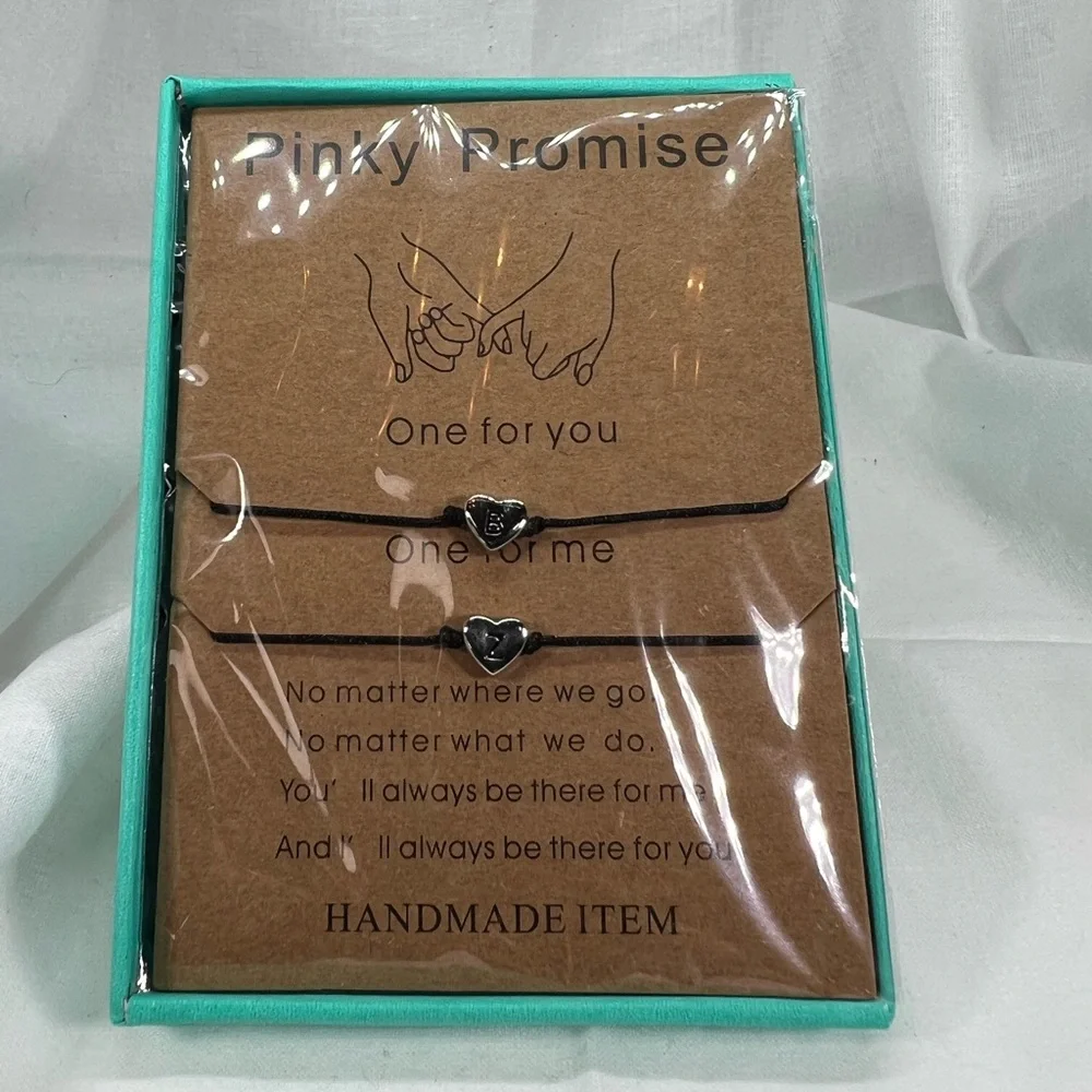 Pinky Promise Best Friends BFF Girlfriend Boyfriend Couple Mom Kid Bracelets